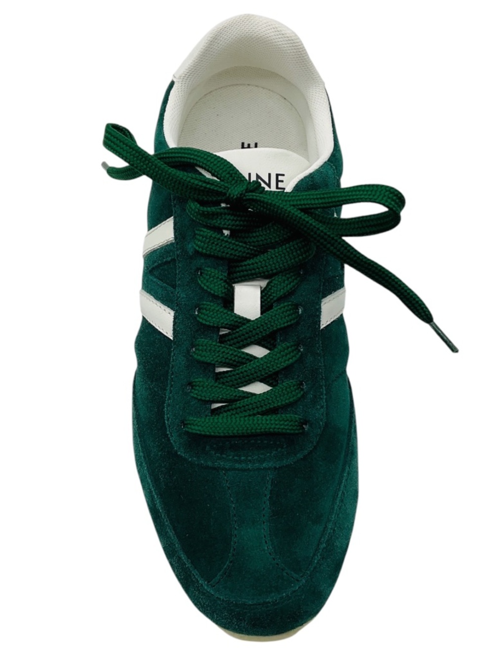 CELINE GREEN JOGGER SUEDE CALFSKIN LEATHER LOW TOP LACE UP SNEAKER - Picture 4 of 7